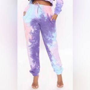 NWOT Women’s Plus Size Fashion Nova Tie Dye Joggers